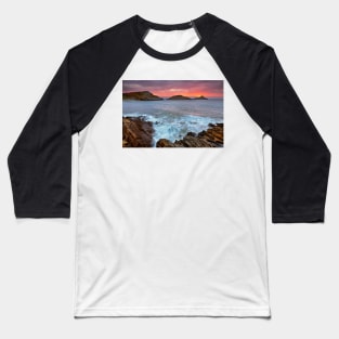 Mumbles Lighthouse, Bracelet Bay, Gower Baseball T-Shirt